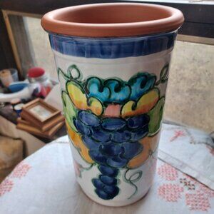 Celina pottery Portugal kitchen tool storage/wine cooler